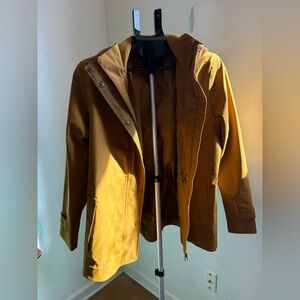 Athleta Mustard Yellow Rain Trench